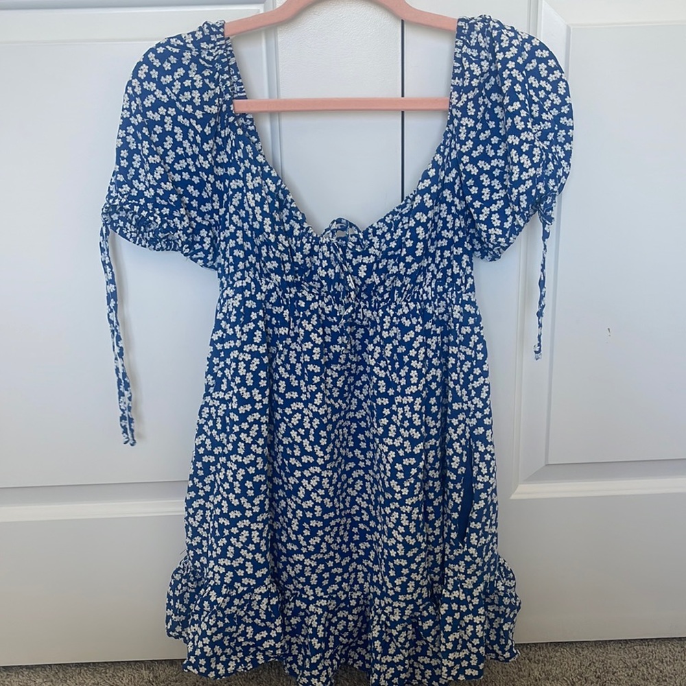 Blue/White Romper
